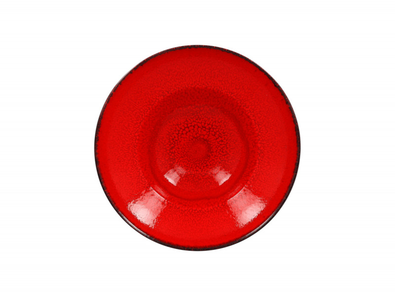 Assiette extra creuse rond rouge porcelaine Ø 23 cm Fire Rak