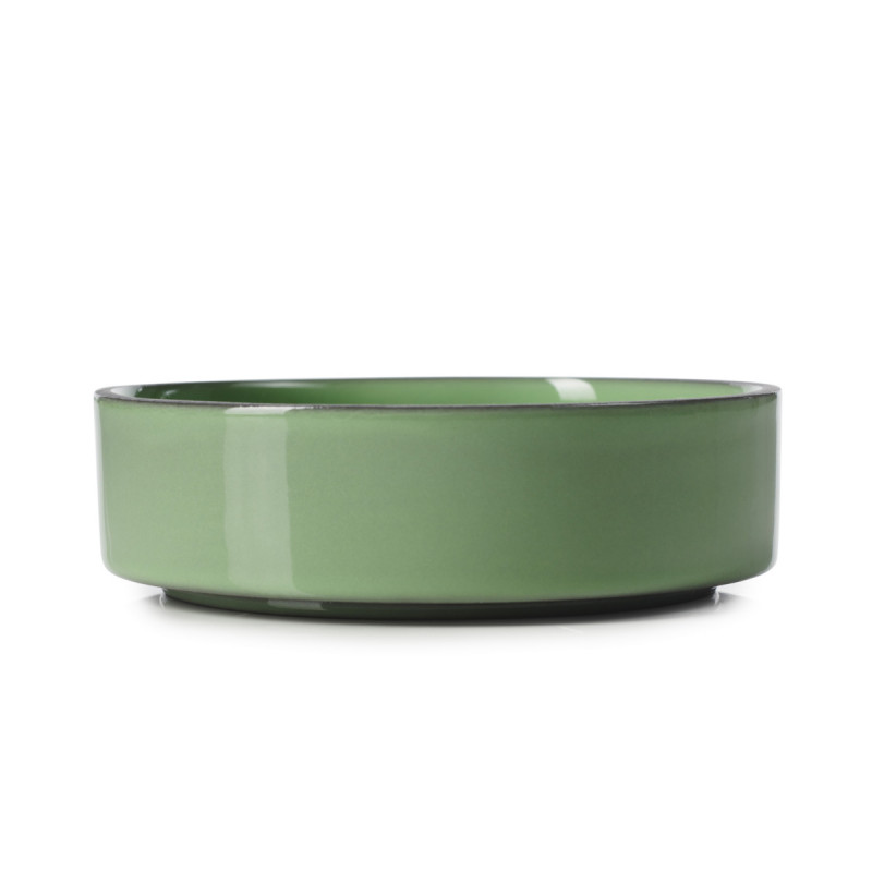 Coupelle rond vert porcelaine culinaire Ø 11 cm Caractere Revol