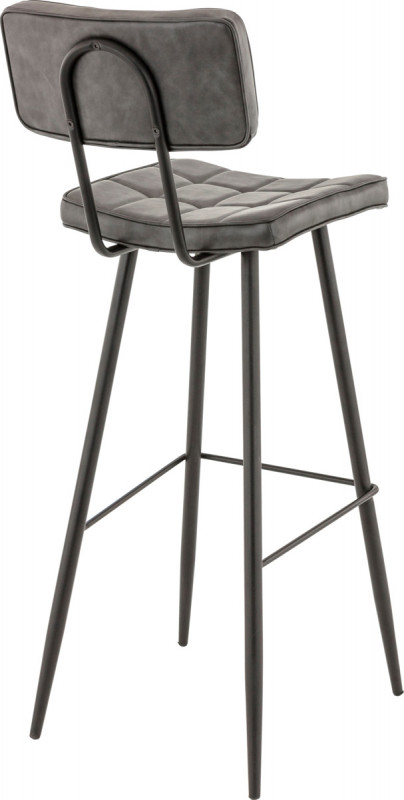 Tabouret de bar gris anthracite 92x37x50 cm Maurice