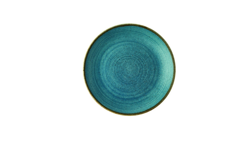 Assiette coupe rond Raw Teal porcelaine Ø 21,7 cm Stonecast Raw Churchill