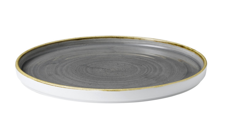 Assiette à bord droit rond peppercorn porcelaine Ø 28 cm Stonecast Churchill