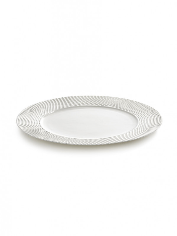 Assiette plate rond blanc porcelaine Ø 29 cm Nido Serax