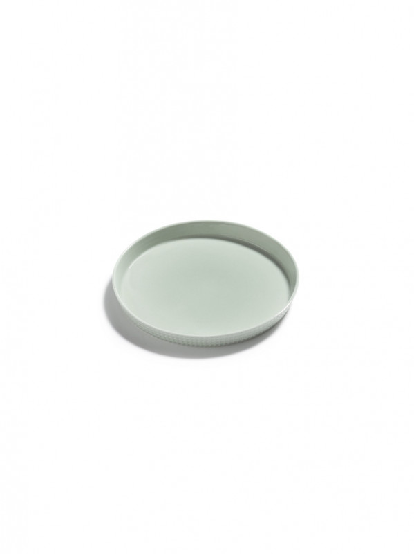 Assiette coupe plate rond vert porcelaine Ø 16 cm Nido Serax
