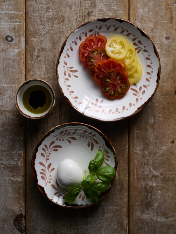 Assiette plate irrégulier blanc porcelaine Ø 27 cm Harvest Mediterranean Dudson