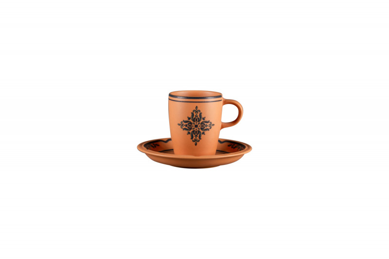 Tasse à café rond Tero Décor Ostia porcelaine 20 cl Ø 7 cm Earth Rak