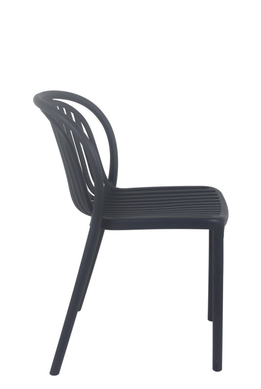 Chaise de terrasse gris anthracite 78x51x57 cm Dubai