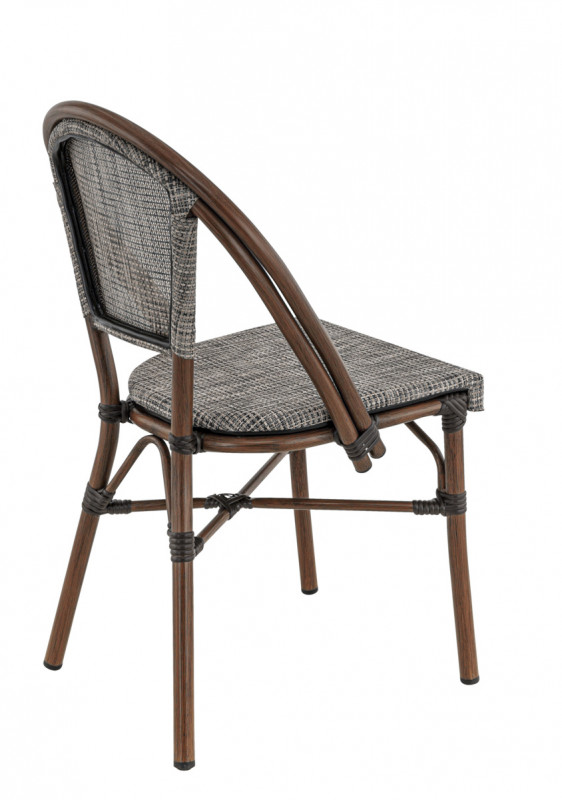 Chaise de terrasse gris 85x49x55 cm Reims